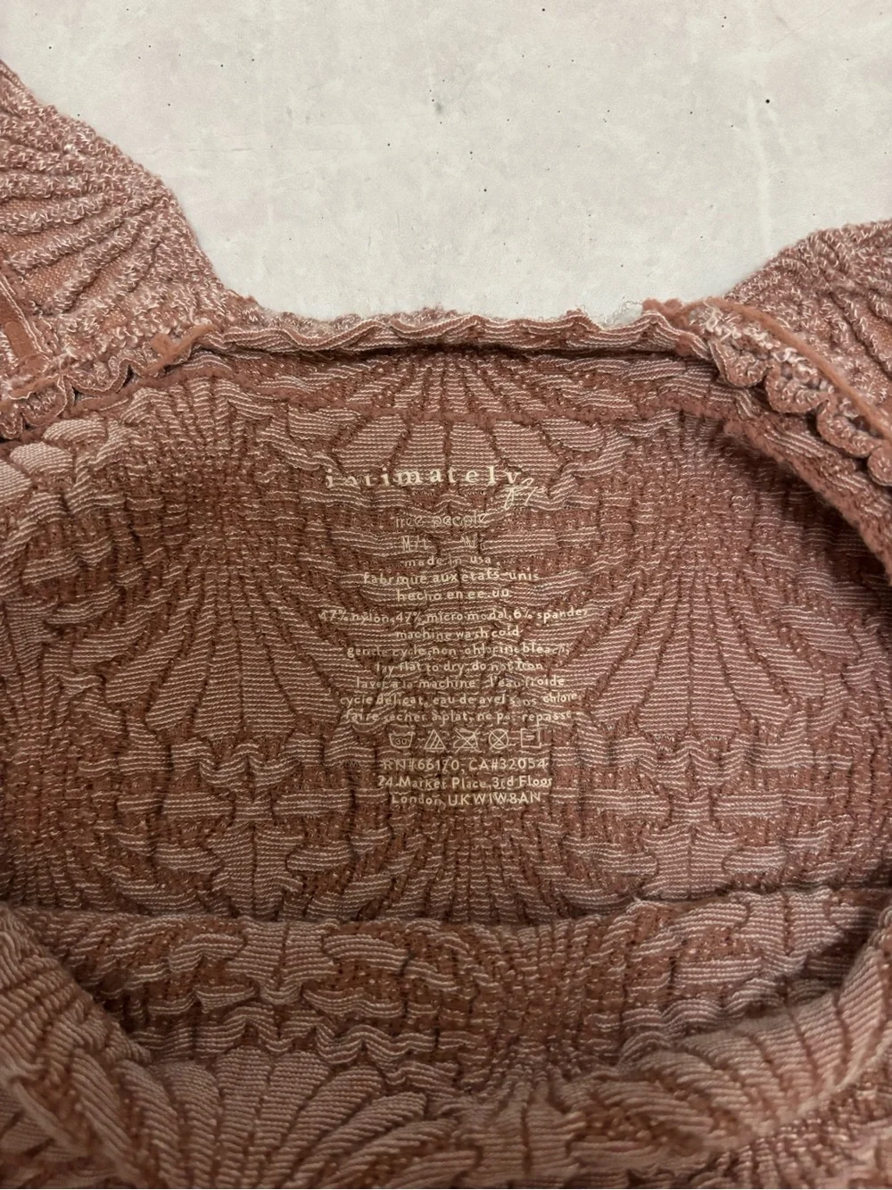 Free People Mauve Crochet Tank Top